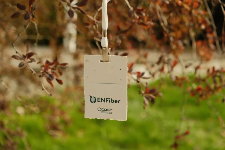 Participant's badge at the 1st ENFiber International Conference in Tartu, Estonia.