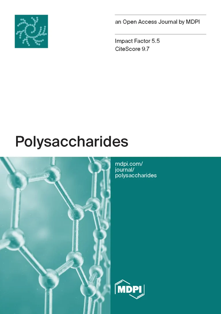 Cover image for the Polysaccharides article on blackcurrant pomace-based biofunctional textiles.