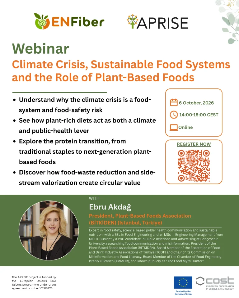 ENFiber Webinar: Climate Crisis, Sustainable Food Systems and the Role of Plant-Based Foods